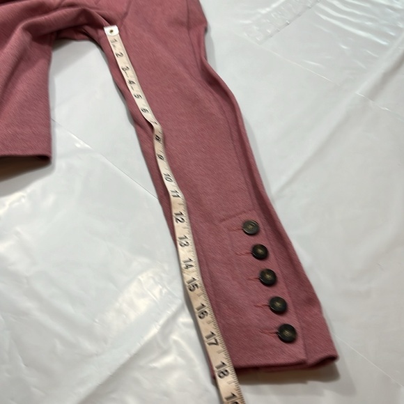 CAbi BEIGE salmon RAYON knit business office Blazer Jacket 5 button cuffs Size 4 - Picture 12 of 14